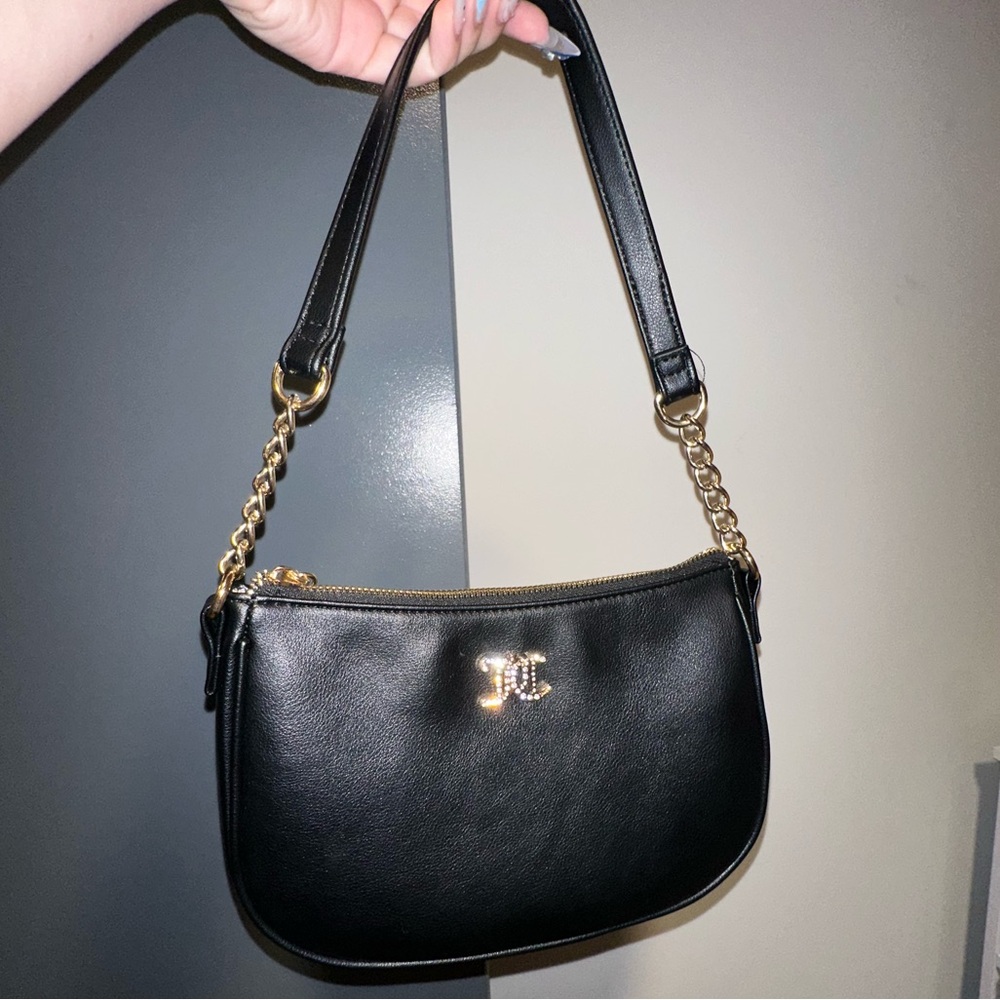 Juicy couture black and gold shoulder bag